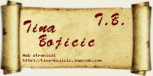 Tina Bojičić vizit kartica